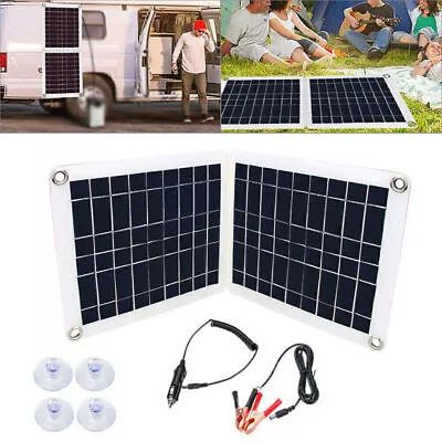 60W 18V/12V RV Foldable Solar Panel Module For Car/Boat Battery Recharge • £33