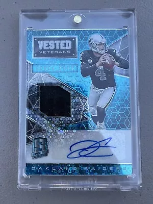 Derek Carr 2016 Panini Spectra Vested Veterans Auto Jersey /25 Bgs Saints • $40