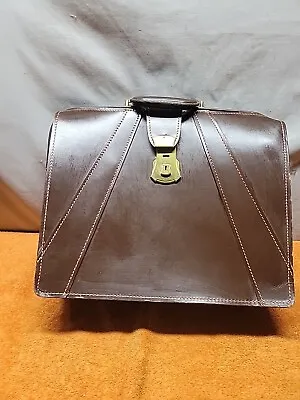 W•VINTAGE US GOVERNMENT MILITARY ISSUED LEATHER BRIEFCASE TYPE IV Ca 1960’s  • $118.95