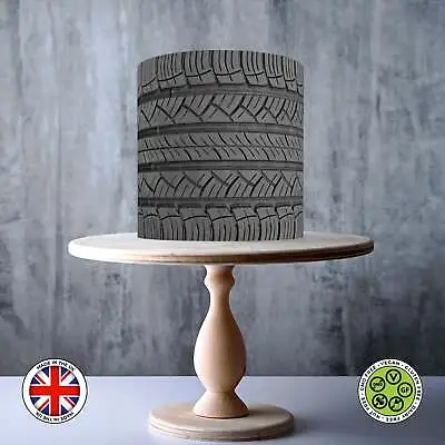 Tyre Tread Pattern Wrap Around Tire Edible Cake Topper ICING / WAFER • £7.79