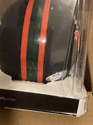 Miami Hurricanes Santana Moss Signed Autograph M Nights Mini Helmet - PSA W COA • $45