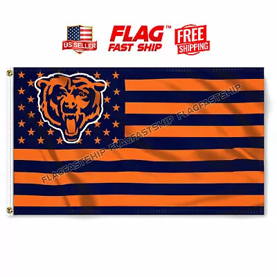 Chicago Bears Flag 3X5 Banner NFL Da Bears C FAST FREE Shipping US SELLER • $12.98