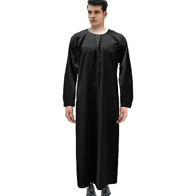 Luxury Colour UAE Saudi Thobe Jubba Mens Ramadan Eid Umrah Hajj Islamic  • £17.89