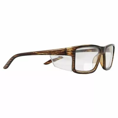 Pacific Bifocal +2.00 Safety Glasses Clear Lens AS/NZS 1337.1 Wood Grain • $27.95