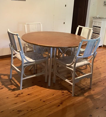 $100 • Buy Dining Table &Four Chairs (woven Rattan)