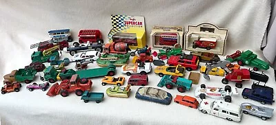 Job Lot Bulk Lot Vintage Mainly Lesney Matchbox 1950-1980s Cars Trucks Lorries • £19