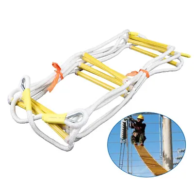 £35.15 • Buy 16ft Emergency Fire Escape Ladder Rope Fit Window Home Fire Safety Portable Exit