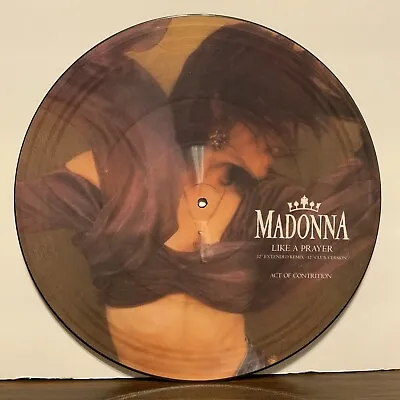 Madonna Like A Prayer Extended & Club / Act Of Contrition 12” UK Picture Disc • $37.49