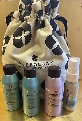 Pureology Gift Set Travel Size Strength Cure Hydrate Colour Fanatic X 4 180ml • £19.95