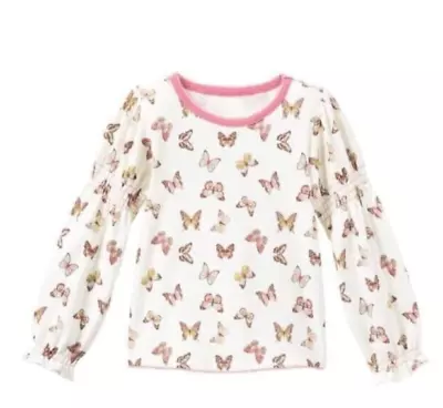 Matilda Jane Heart To Heart Fall Flutter Butterfly Long Sleeve Tee Size 16 NEW • $28.95