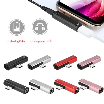 $1.79 • Buy Type-C To 3.5mm Jack AUX Audio Headphone USB-C Charging Adapter Splitter Cable