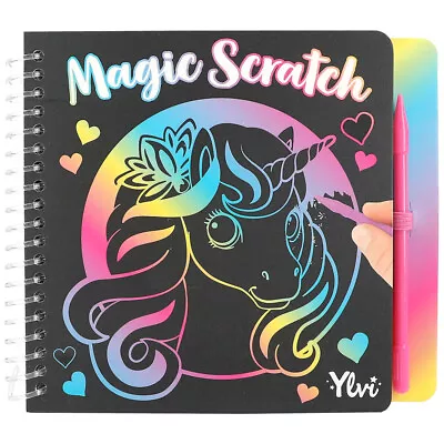 Depesche Ylvi Mini Magic Scratch Book 20 Pages And Pen Rainbow Colours Age 5+ • £9.10