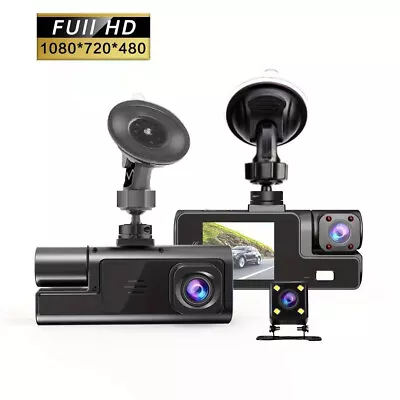 1080P G-Sensor 2  Camera Loop Recording Dual Len Car DVR Dash Cam Video Recorder • $14.39