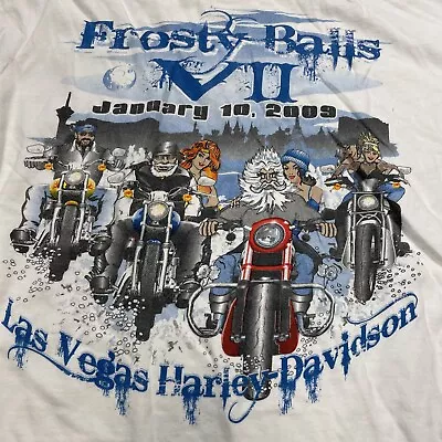 T-Shirt Harley Davidson Size ~ XL 2009 Las Vegas Long Sleeve Frosty Balls • $25