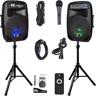 PRORECK Dance 12 Portable 12-Inch 1000 Watts 2-Way Powered PA Speaker System • $242.99