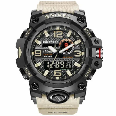 SMAEL Men Digital LED Watch Dual Time Military Army Sport Electronic Wristwatch  • $13.47