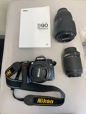 Nikon D90 Digital SLR Camera (w/ 18-55mm Lens) + 55-300mm LENS • $900