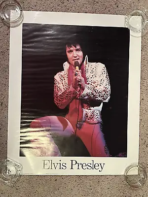 Vintage 1987 Elvis Presley Live In Las Vegas 1972 Concert Poster 27  X 22  • $29.99