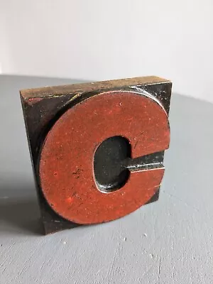 £6.50 • Buy Letterpress Wooden Type Printing Block C - 8.5cm