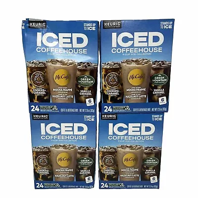 Keurig Iced Coffee K-Cup Pods Variety Pack COFFEEHOUSE 96 Ct BBD 5/17/24 • $54.99