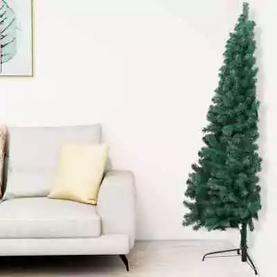 Artificial Half Christmas Tree With Stand Green 210  PVC W1Q4 • $102.49