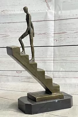 Signed Mario Nick Abstract Modern Bronze Sculpture: Mid-Century Home Decor Artwo • $359