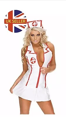 Sexy Nurse Costume Hen Night Nurse Outfit Role Play Fancy Dress • £9.99