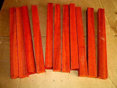 Ten (10) 12  Long Exotic Padauk Pen / Spindle Lathe Blanks 1  X 1  X 12  • $33.95