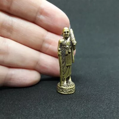 AAA Phra Sivali Thera Monk Statue Thai Brass Amulet Talisman Rich Wealth Protect • $14.90