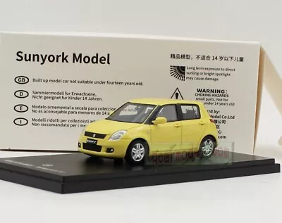 1/43 SUNYORK Model MC SUZUKI SWIFT Resin Car Model Yellow Color • £31.19