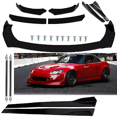 Front Rear Bumper Lip Spoiler Body Kit Splitter Side Skirts For Honda S2000 • $79.99