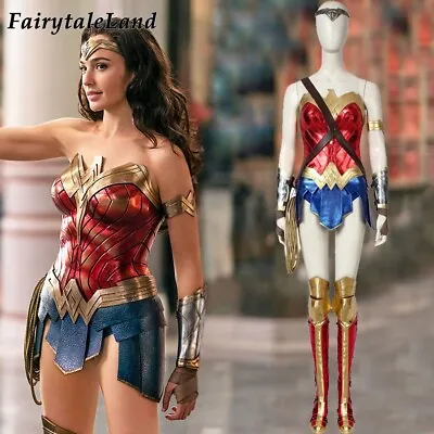 $229 • Buy Wonder Woman 2 Cosplay Outfit WW84 Costume With Skirt Performance Baldric Straps