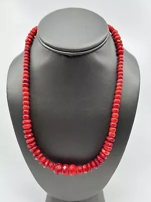 Jay King Mine Finds Faceted Red Bamboo Sea Coral Necklace 18  NIB 502971 • $65