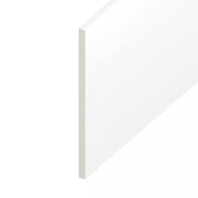 UPVC Flat Plastic Soffit Board Skirting Flat Plastic Trim / Strip  1m Length • £9.30