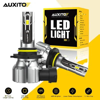 AUXITO 9006/HB4 LED 6500K White Headlight Bulbs Kit High Low Beam Super Bright • $37.99