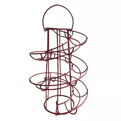 Modern Iron Spiral Egg Storage Holder Rack Organizer Keeper Stand 24 Eggs • £17.02