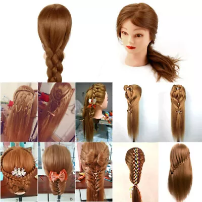 24/26/30  Salon Hair Training Head Hairdressing Styling Mannequin Doll + Clamp • £13.39