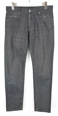 J. LINDEBERG Jay Lead Grey Denim Jeans Men's W31 L32 Zip Fly Whiskers • $40.30