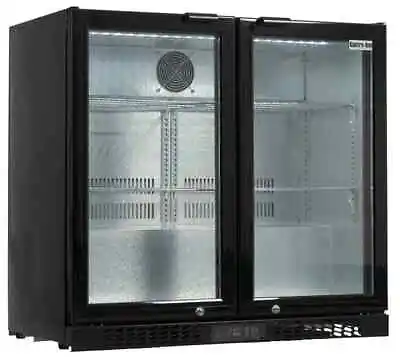  Commercial Double 2 Door Bar Bottle Display Cooler Fridge Chiller Beer Wine • £370