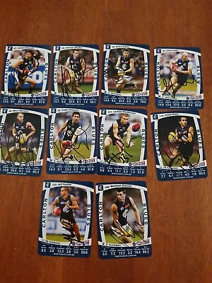 $40 • Buy AFL Teamcoach 2011 Carlton Blues Personally Hand Signed Cards X 10