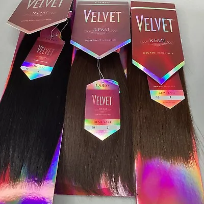 Straight Velvet Remi 100% Human Hair Natural Extensions Choose Color & Length • $39.99