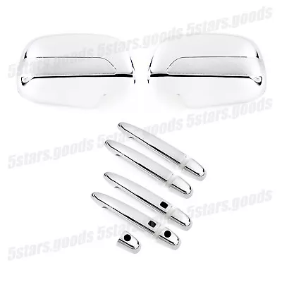 Chrome Side Mirror + Smart Door Handle Covers Trims For 2006-2008 Lexus RX400h • $53