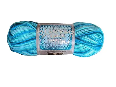 RARE! I Love This Cotton Yarn #64 Aqua Ombre 3 Oz 153 Yds Blue Green Teal • $8