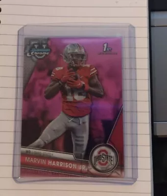 2023 Bowman U University Chrome Marvin Harrison Jr. 1st Pink Refractor RC #100 • $3.24