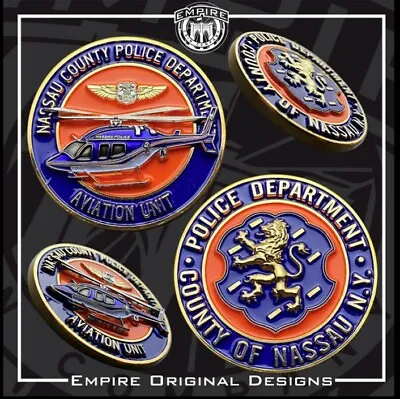 Nassau County Police Aviation Helicopter Challenge Coin (Not NYPD) • $20
