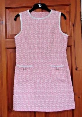 £20.99 • Buy Mod / 60s Pink Dress Size 16 (ZGBOX )