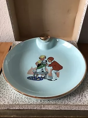 Vintage Baby Warming Bowl - Two Children And A Dog - Original Box • £14