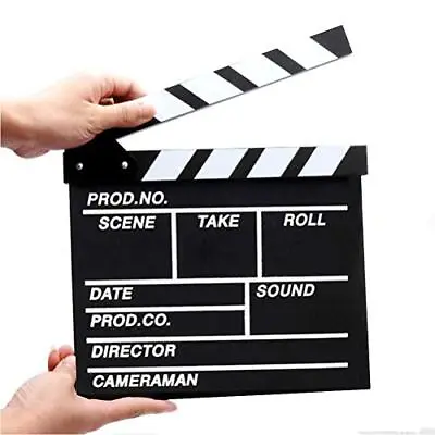  Professional Vintage TV Movie Film Clap Board Slate Cut Prop Director Clapper  • $17.45