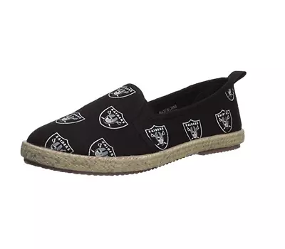 FOCO NFL Women's Oakland Raiders Espadrille Canvas Shoe • $19.99