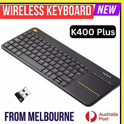 LOGITECH K400 Plus Wireless Keyboard Touchpad PC Laptop Android Smart TV BOX USB • $78.52